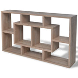 NNEVL Floating Wall Display Shelf 8 Compartments Oak Colour