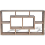NNEVL Floating Wall Display Shelf 8 Compartments Oak Colour