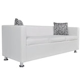 NNEVL Sofa Set Artificial Leather 3-Seater and 2-Seater White