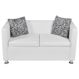NNEVL Sofa Set Artificial Leather 3-Seater and 2-Seater White