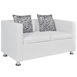 NNEVL Sofa Set Artificial Leather 3-Seater and 2-Seater White