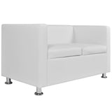 NNEVL Sofa Set Artificial Leather 3-Seater and 2-Seater White