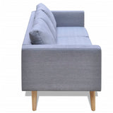 NNEVL Sofa Set 2-Seater and 3-Seater Fabric Light Grey