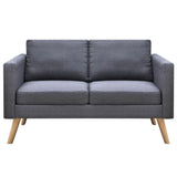 NNEVL Sofa Set 2-Seater and 3-Seater Fabric Dark Grey