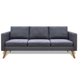 NNEVL Sofa Set 2-Seater and 3-Seater Fabric Dark Grey