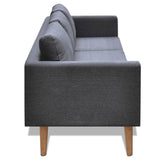 NNEVL Sofa Set 2-Seater and 3-Seater Fabric Dark Grey