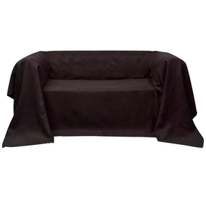 NNEVL Micro-suede Couch Slipcover Brown 210 x 280 cm