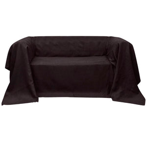 NNEVL Micro-suede Couch Slipcover Brown 270 x 350 cm