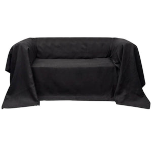 NNEVL Micro-suede Couch Slipcover Anthracite 270 x 350 cm