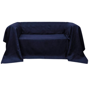 NNEVL Micro-suede Couch Slipcover Navy Blue 210 x 280 cm