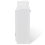 NNEVL Wall Cabinet Display Shelf Book/DVD/Glass Storage White MDF