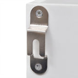 NNEVL Wall Cabinet Display Shelf Book/DVD/Glass Storage White MDF