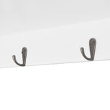 NNEVL Wall Cabinet Display Shelf Book/DVD/Glass Storage White MDF