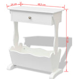 NNEVL Magazine Rack "Melrose" White