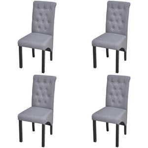 NNEVL Dining Chairs 4 pcs Light Grey Fabric