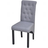 NNEVL Dining Chairs 4 pcs Light Grey Fabric