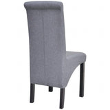 NNEVL Dining Chairs 4 pcs Light Grey Fabric