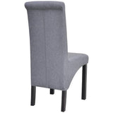 NNEVL Dining Chairs 6 pcs Light Grey Fabric
