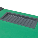 NNEVL 10-Player Poker Table with Dealer Area and Chip Tray Green