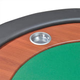 NNEVL 10-Player Poker Table with Dealer Area and Chip Tray Green