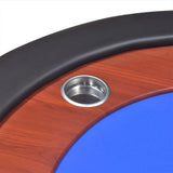 NNEVL 10-Player Poker Table with Dealer Area and Chip Tray Blue