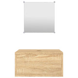 NNEVL 2 Piece Bathroom Furniture Set Oak Engineered Wood