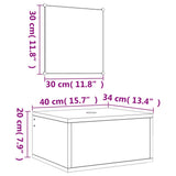 NNEVL 2 Piece Bathroom Furniture Set Oak Engineered Wood