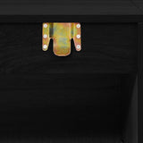 NNEVL 7 Piece Bathroom Furniture Set Black Engineered Wood
