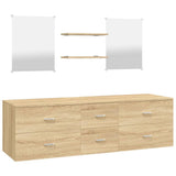 NNEVL 5 Piece Bathroom Furniture Set Oak Engineered Wood