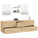 NNEVL 5 Piece Bathroom Furniture Set Oak Engineered Wood