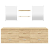 NNEVL 5 Piece Bathroom Furniture Set Oak Engineered Wood