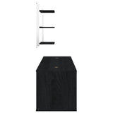 NNEVL 6 Piece Bathroom Furniture Set Black Engineered Wood