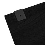 NNEVL 6 Piece Bathroom Furniture Set Black Engineered Wood