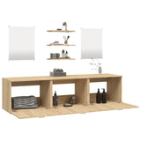 NNEVL 6 Piece Bathroom Furniture Set Oak Engineered Wood