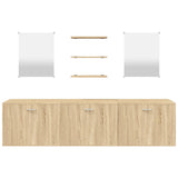NNEVL 6 Piece Bathroom Furniture Set Oak Engineered Wood