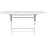 NNEVL Garden Table White 160x85x75 cm Solid Acacia Wood