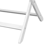 NNEVL Garden Table White 160x85x75 cm Solid Acacia Wood