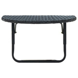 NNEVL Balcony Table 60x60x32 cm Black Poly Rattan