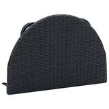 NNEVL Balcony Table 60x60x32 cm Black Poly Rattan