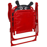 NNEVL 3 Piece Kids' Garden Bistro Set with Parasol Red