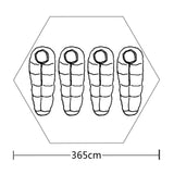 NNEVL 4-person Tent Yellow