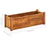 NNEVL Garden Raised Bed Acacia Wood 76x27.6x25 cm