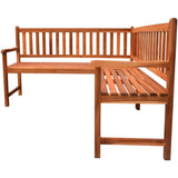 NNEVL Garden Corner Bench 150 cm Solid Acacia Wood