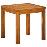 NNEVL Sun Lounger with Table Solid Acacia Wood and Textilene