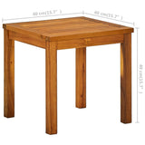 NNEVL Sun Lounger with Table Solid Acacia Wood and Textilene