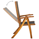 NNEVL 7 Piece Outdoor Dining Set Solid Acacia Wood