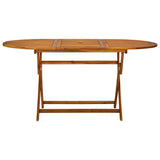 NNEVL 7 Piece Outdoor Dining Set Solid Acacia Wood