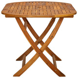 NNEVL 7 Piece Outdoor Dining Set Solid Acacia Wood