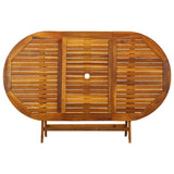 NNEVL 7 Piece Outdoor Dining Set Solid Acacia Wood