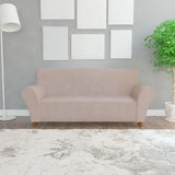 NNEVL Stretch Couch Slipcover Beige Polyester Jersey